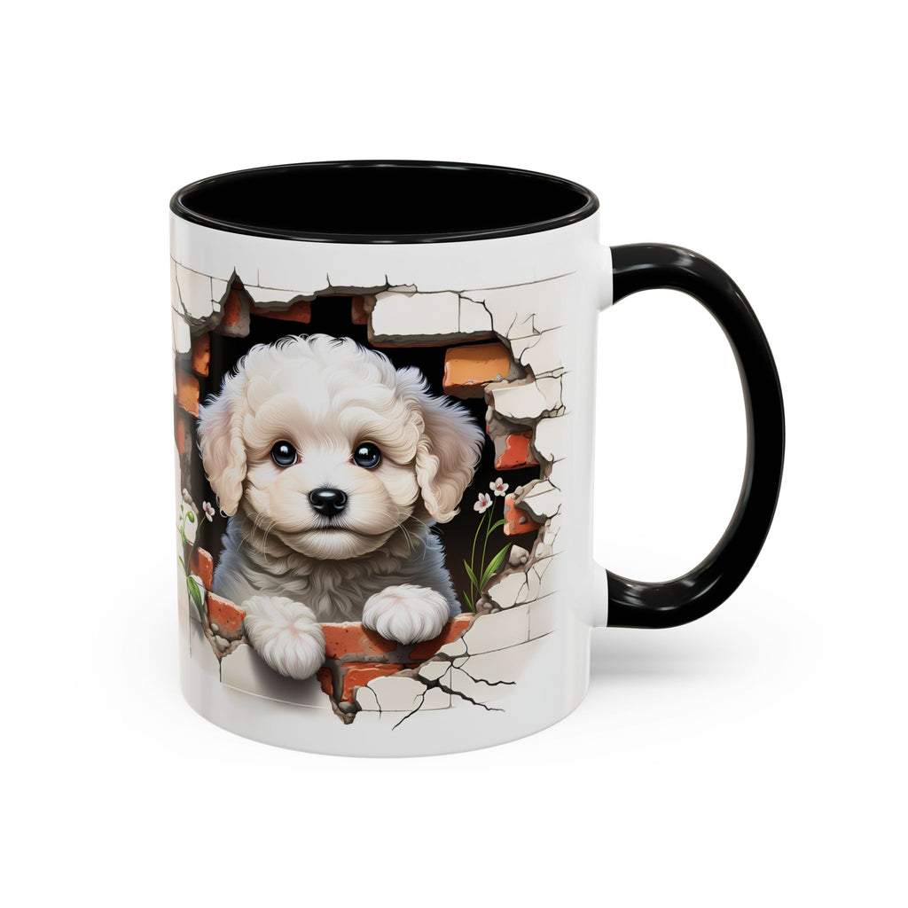 Cute Puppy Accent Coffee Mug - Adorable Dog Lover Gift, Pet-Themed Mug, Home Decor, Ideal for Gifts, Animal Enthusiast