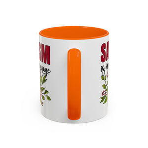 Sarcasm Floral Accent Coffee Mug - 11oz & 15oz funny