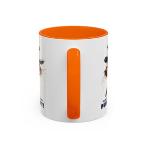 Funny Cat Coffee Mug - Purr-ivacy & Puppy Humor, Gifts for Cat Lovers, Home Office Accessories, Birthday, Pet Owner Mug