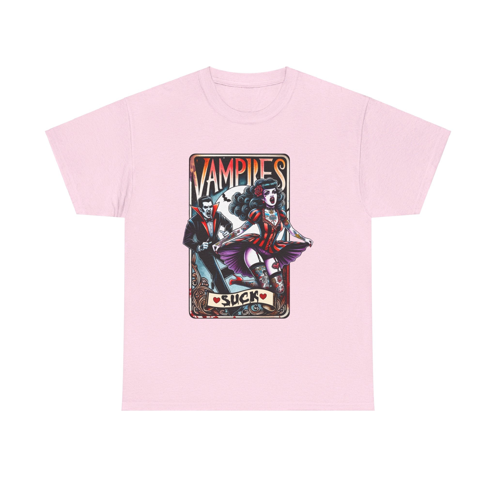 vampires suck horror art Unisex Heavy Cotton Tee men women