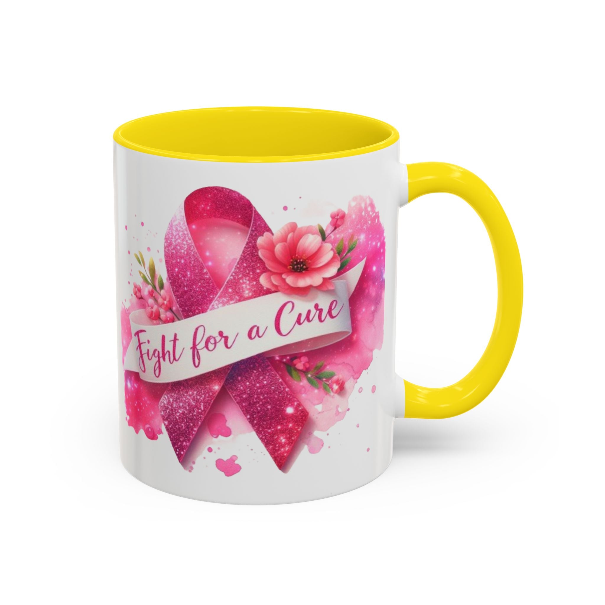 Inspirational Breast Cancer Awareness Coffee Mug - Fight for a Cure, Support Cancer Survivors, Gifts for Her, Pink Ribbon Design, [...]