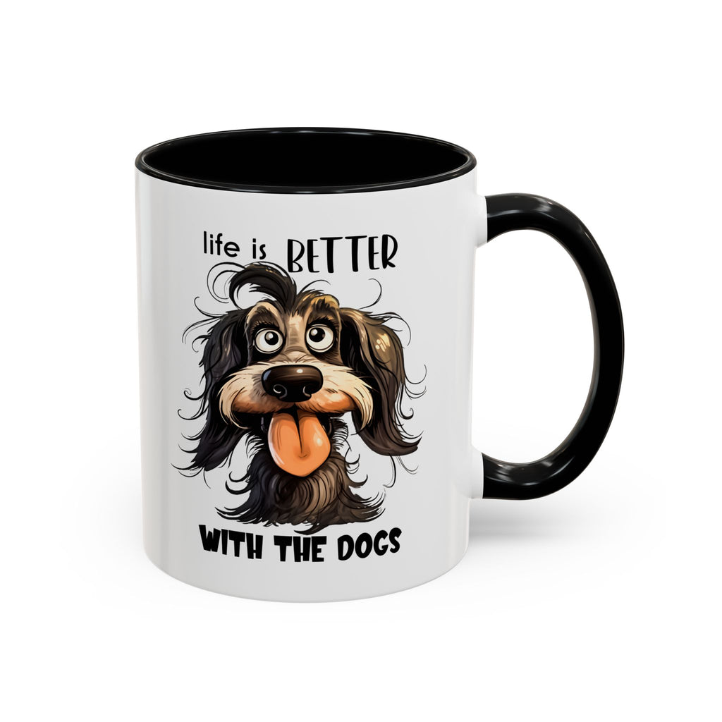 Life is Better with Dogs Coffee Mug - Cute Dog Lover Gift, Animal Themed Mug, Pet Owner Present, Fun Coffee Cup, Gift for Him/Her