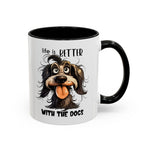 Life is Better with Dogs Coffee Mug - Cute Dog Lover Gift, Animal Themed Mug, Pet Owner Present, Fun Coffee Cup, Gift for Him/Her