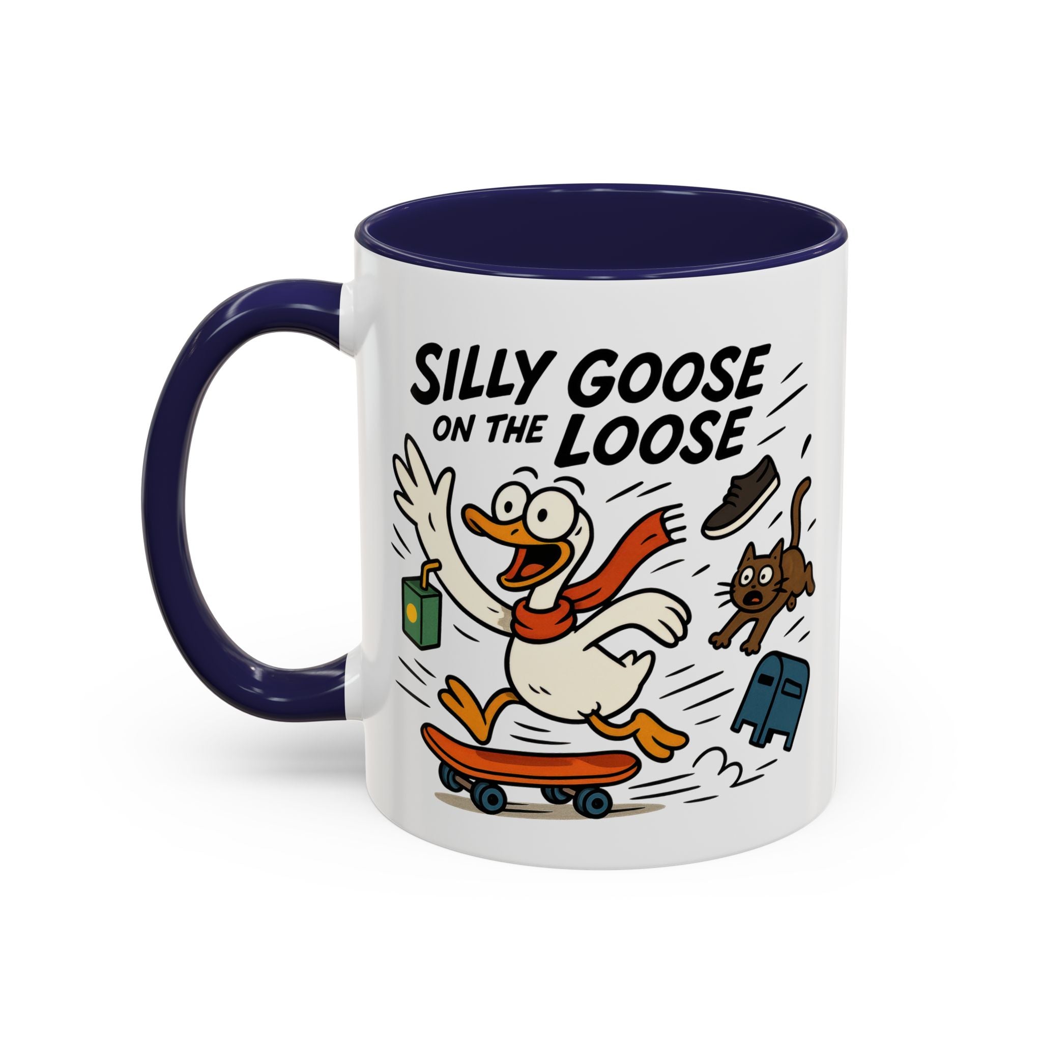 Silly Goose Coffee Mug - Fun Gift for Animal Lovers, Quirky Desk Decor, Inspirational Drinkware, Home & Office Tea Cups