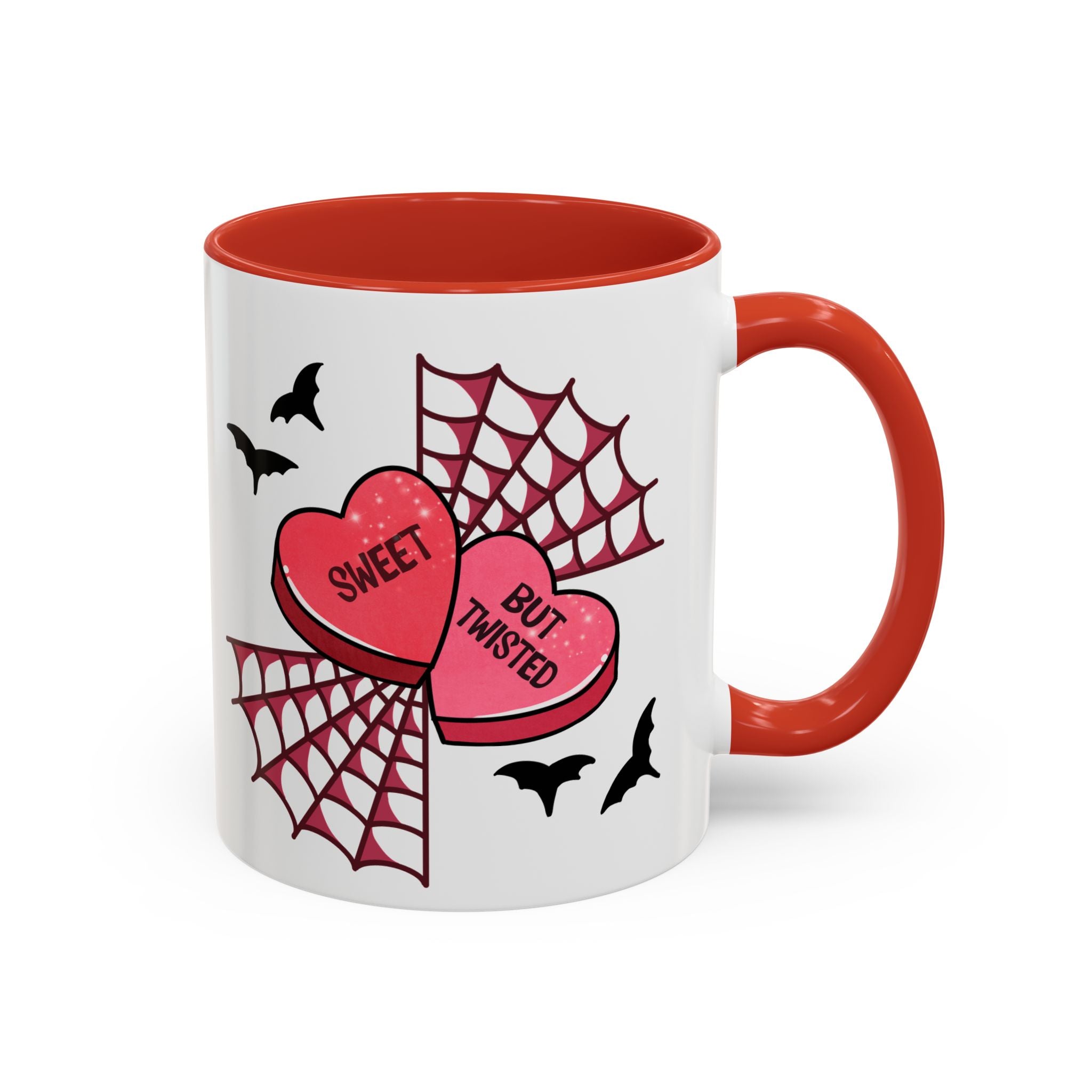 Sweet But Twisted Coffee Mug — Halloween Candy Heart Accent Mug