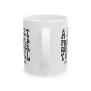 Friendship coffee Mug | Gift for Friends, Inspirational Coffee Cup, Bible Verse Mug, Encouragement Mug, Friendship Quote Mug