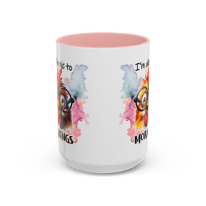 Funny Morning Coffee Mug, Gift for Coffee Lovers, Humorous Mug, Office Mug, Unique Cup for Mornings, Chicken Design