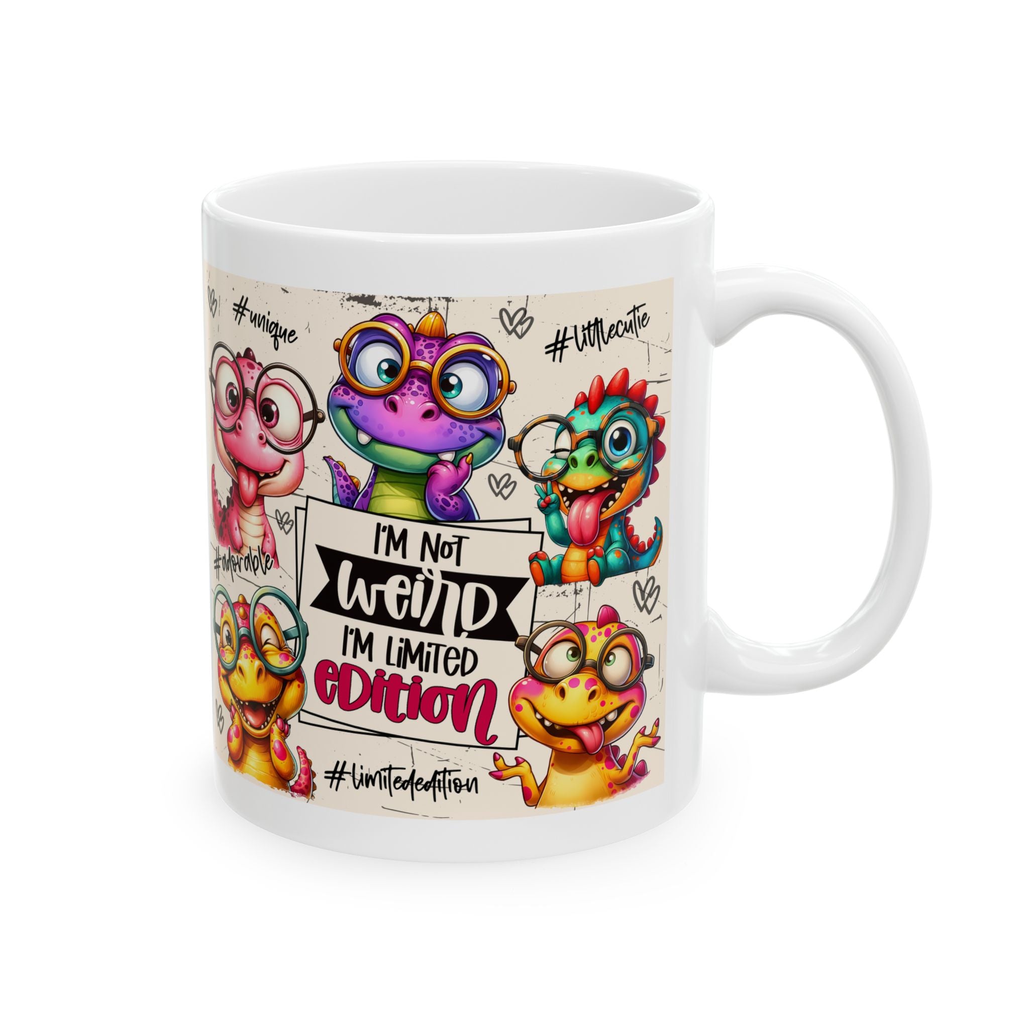 funny Dinosaur coffee Mug, Playful Coffee Cup  Cute Gift for Birthdays, Fun Desk Decor, Dino Lover Gift