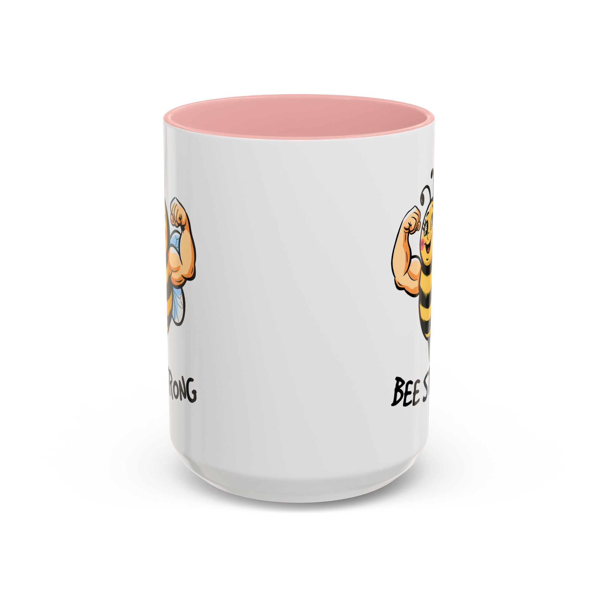 Bee Strong Accent Coffee Mug - Motivational Mug for Strength and mental health