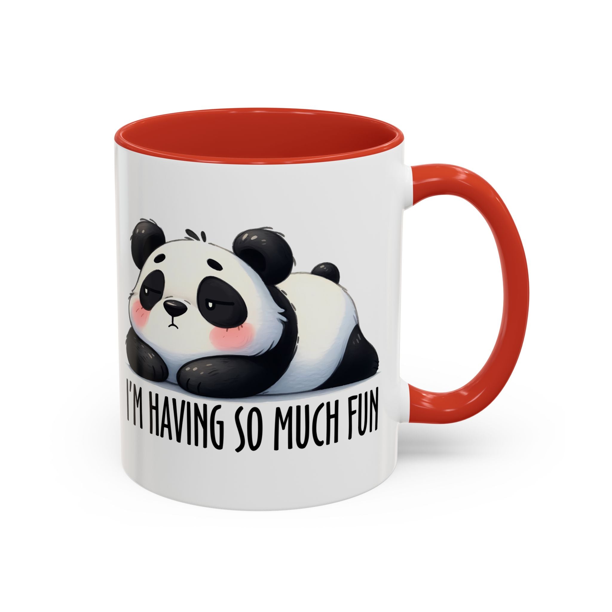 Cute Panda Coffee Mug – “I’m Having So Much Fun” Accent Mug (11/15 oz)