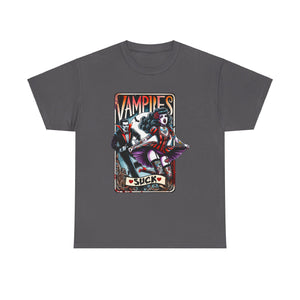 vampires suck horror art Unisex Heavy Cotton Tee men women
