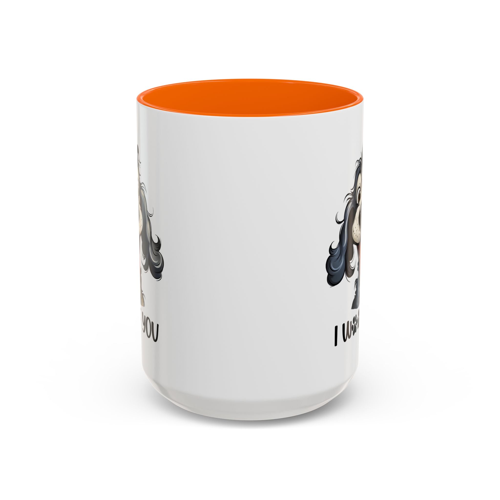 Dog Lover's Accent Coffee Mug - I Woof You, Pet Gift, Animal Lover Cup, Dog Mom Mug, Cute Dog Design, Fun Coffee Cup