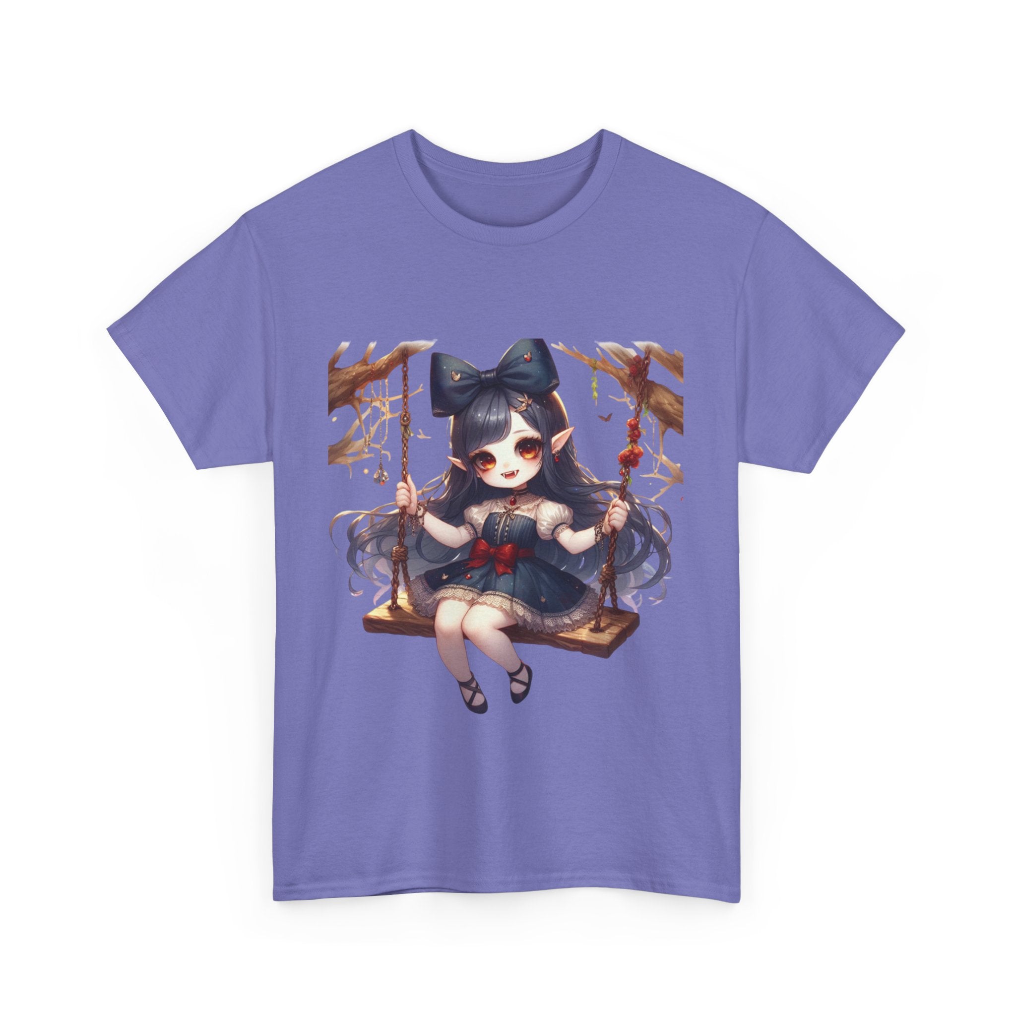 vampire girl on a swing horror Unisex Heavy Cotton Tee men women halloween #23