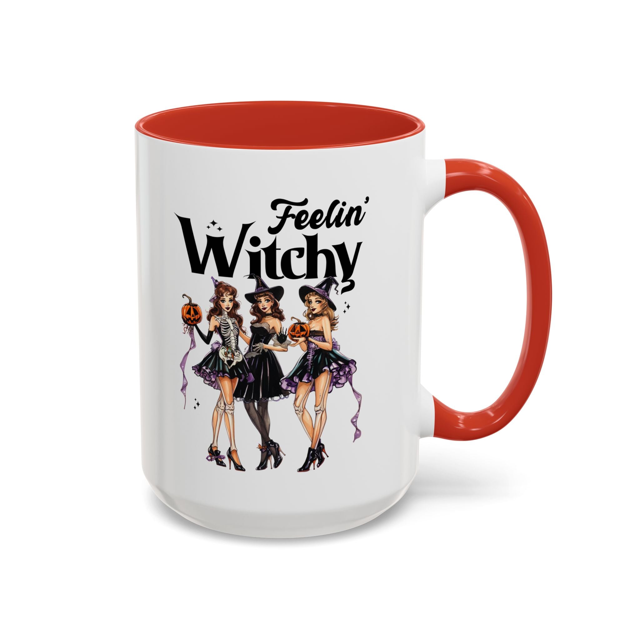 Witchy Accent Coffee Mug - Spooky Halloween Mug, Witchy Decor, Gift for Her, Fall Coffee Cup, Party Mug
