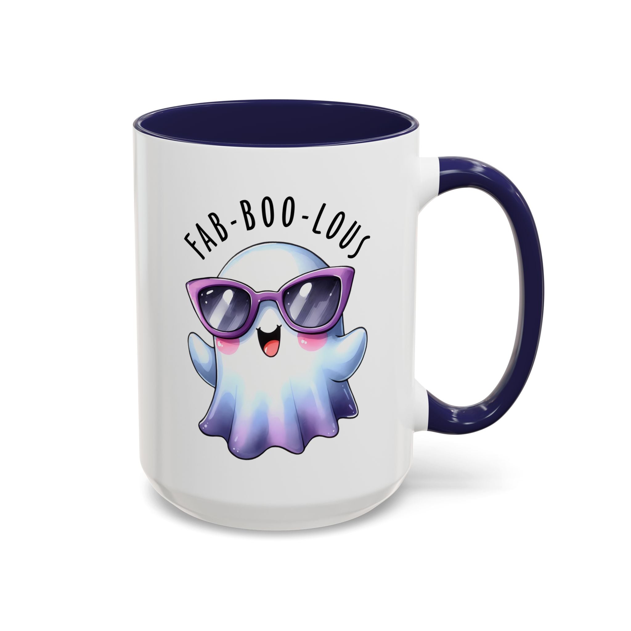 Fab-Boo-Lous Ghost Coffee Mug | Cute Halloween Mug, Fun Gift for Ghost Lovers, Spooky Seasonal Decor, Adorable Tea Cup