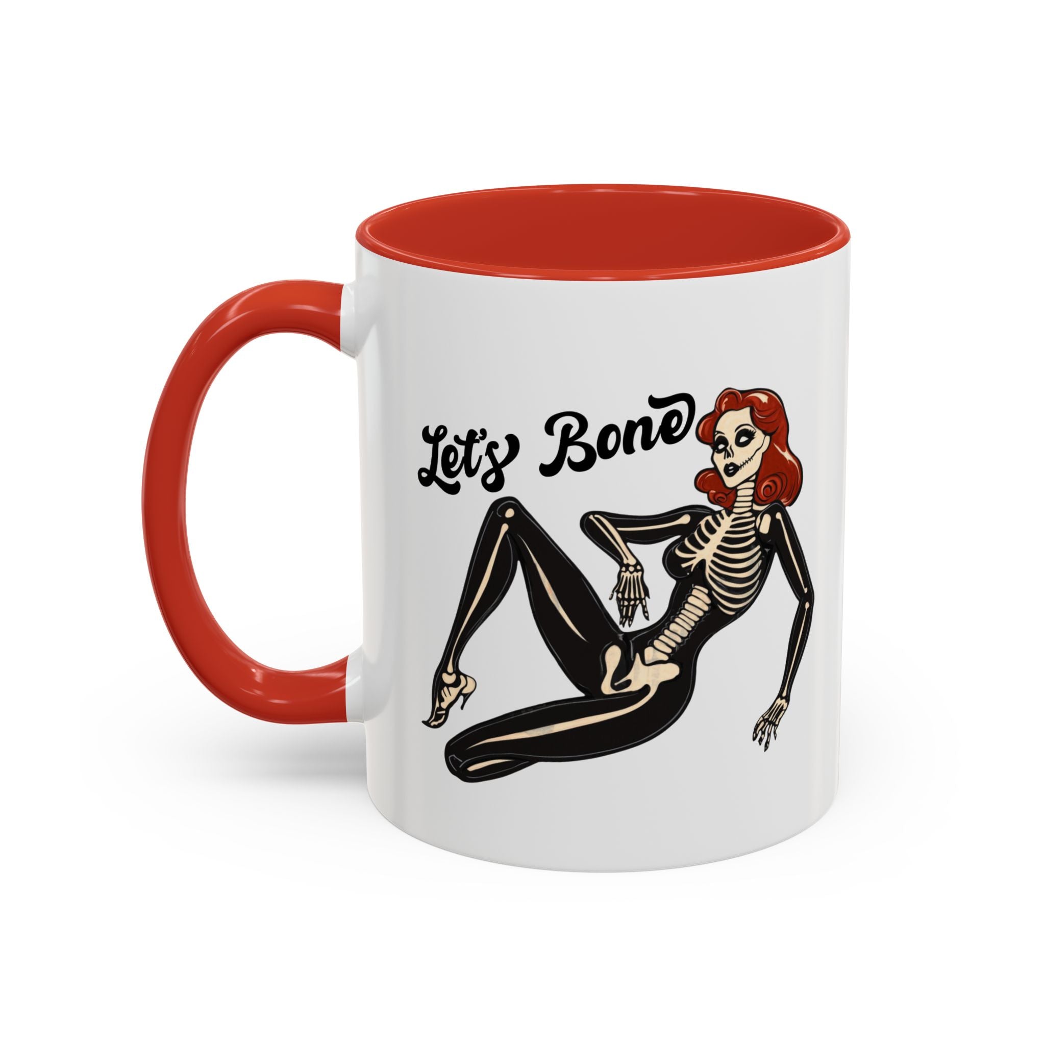 Spooky Skeleton Mug - Let's Bone, Halloween Gift, Gothic Coffee Cup, Unique Home Decor, Fun Drinkware
