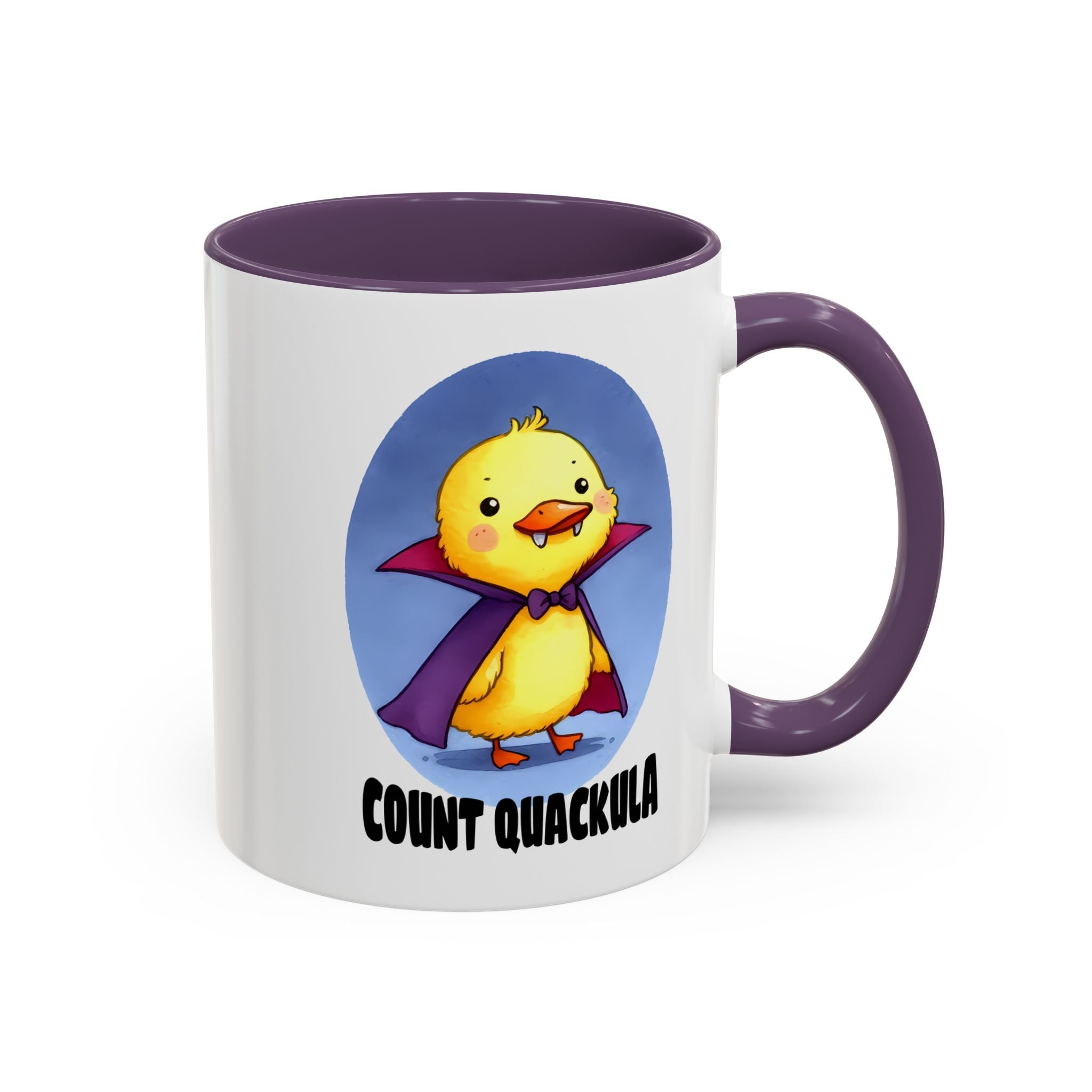 Cute Count Quackula Accent Coffee Mug - Adorable Gift for Coffee Lovers, Halloween Decor, Chick Collectors, Quirky Kitchen