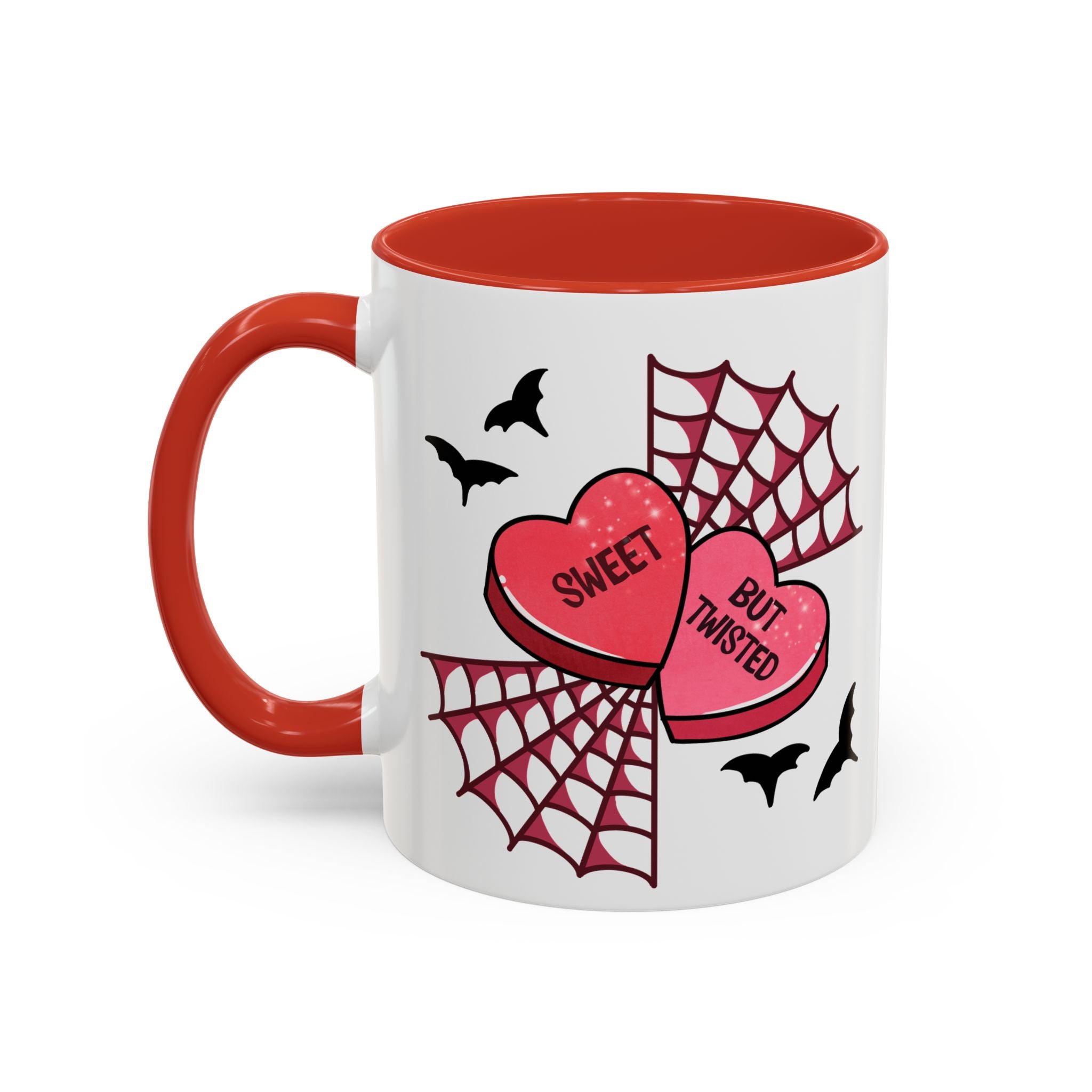 Sweet But Twisted Coffee Mug — Halloween Candy Heart Accent Mug