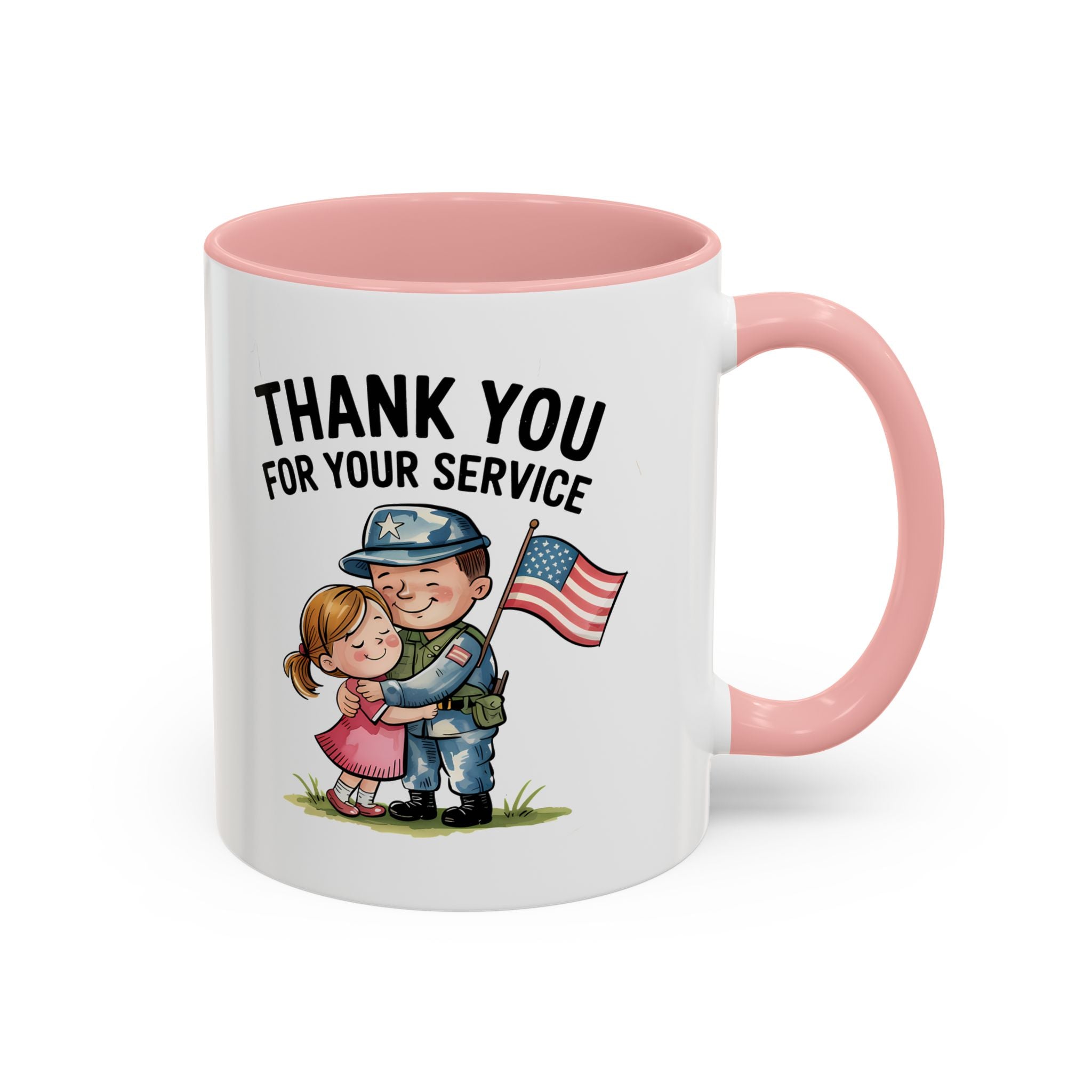 Thank You for Your Service Coffee Mug - 11oz & 15oz Accent Mugs for Veterans Appreciation
