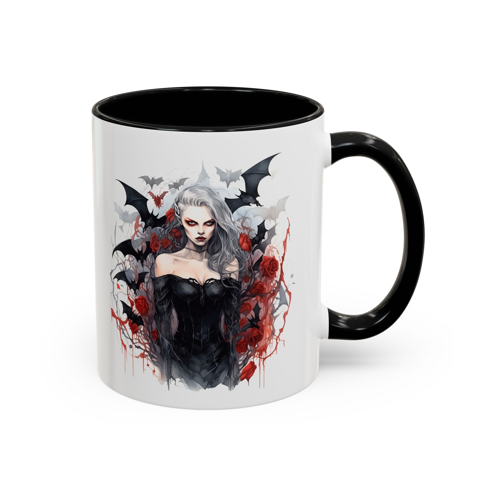 Gothic Coffee Mug, Dark Aesthetic Cup, Halloween Drinkware, Vampire Themed Gift, Horror Mug, Witchy Kitchen Decor