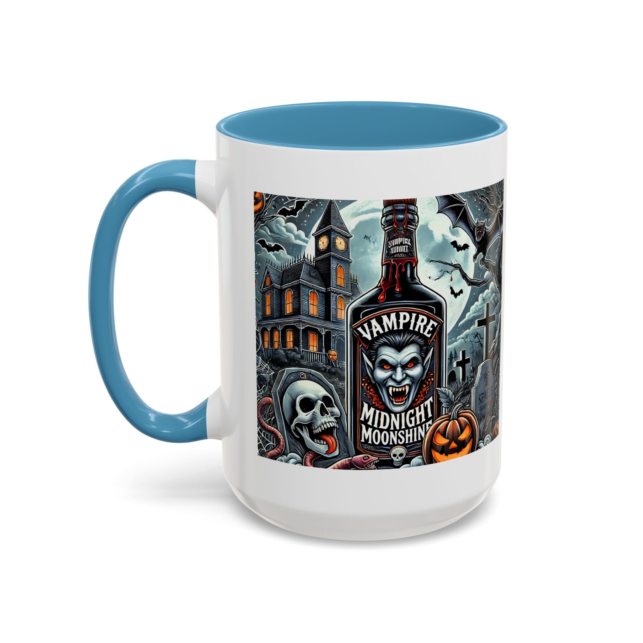 Gothic vampire Halloween Coffee Mug, Spooky Decor, Skull Design, Gift for Horror Lovers,  Party Essential, Unique Drinkware