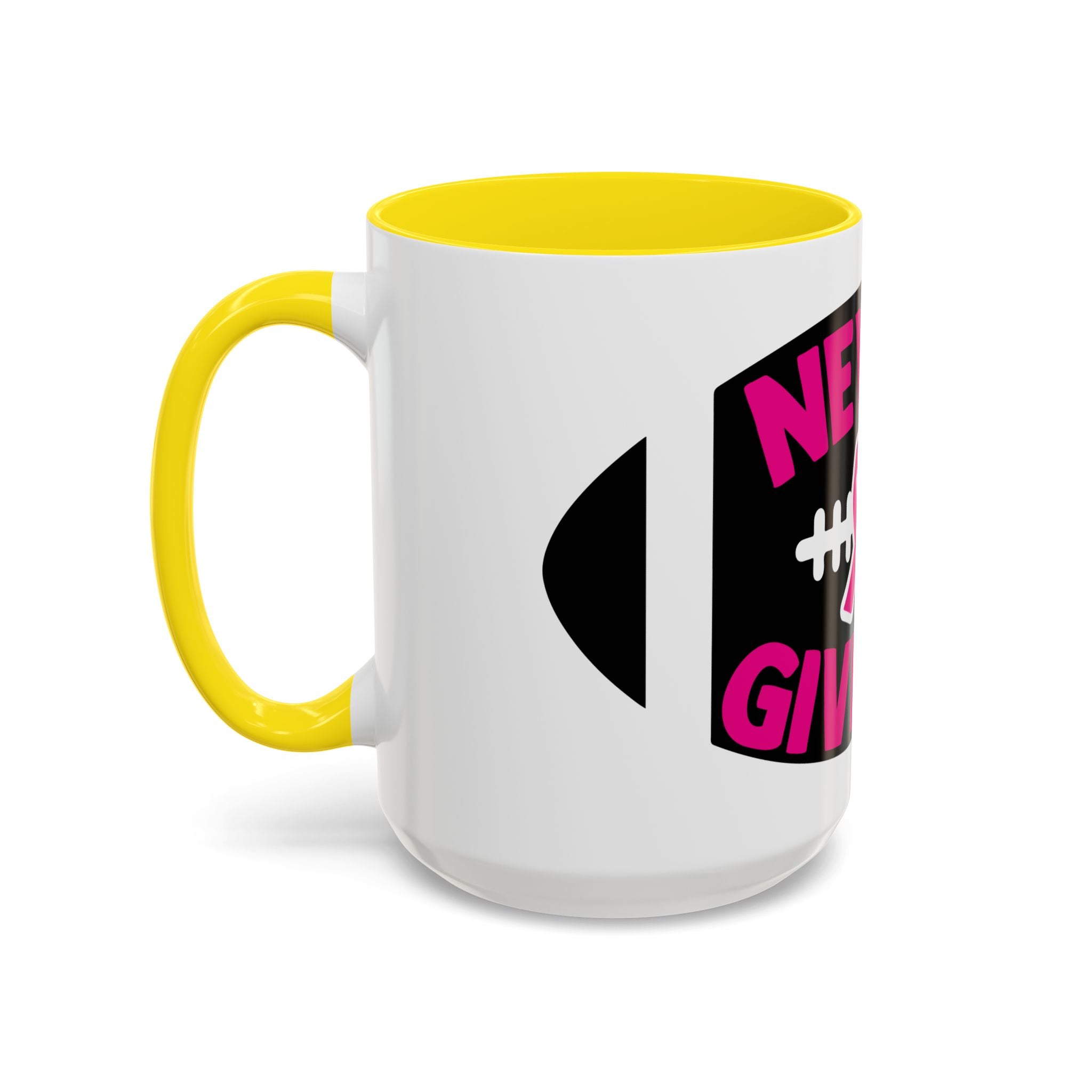 Inspirational Breast Cancer Awareness Coffee Mug - Never Give Up, Motivational Gift, Supportive Keepsake, Home or Office Decor