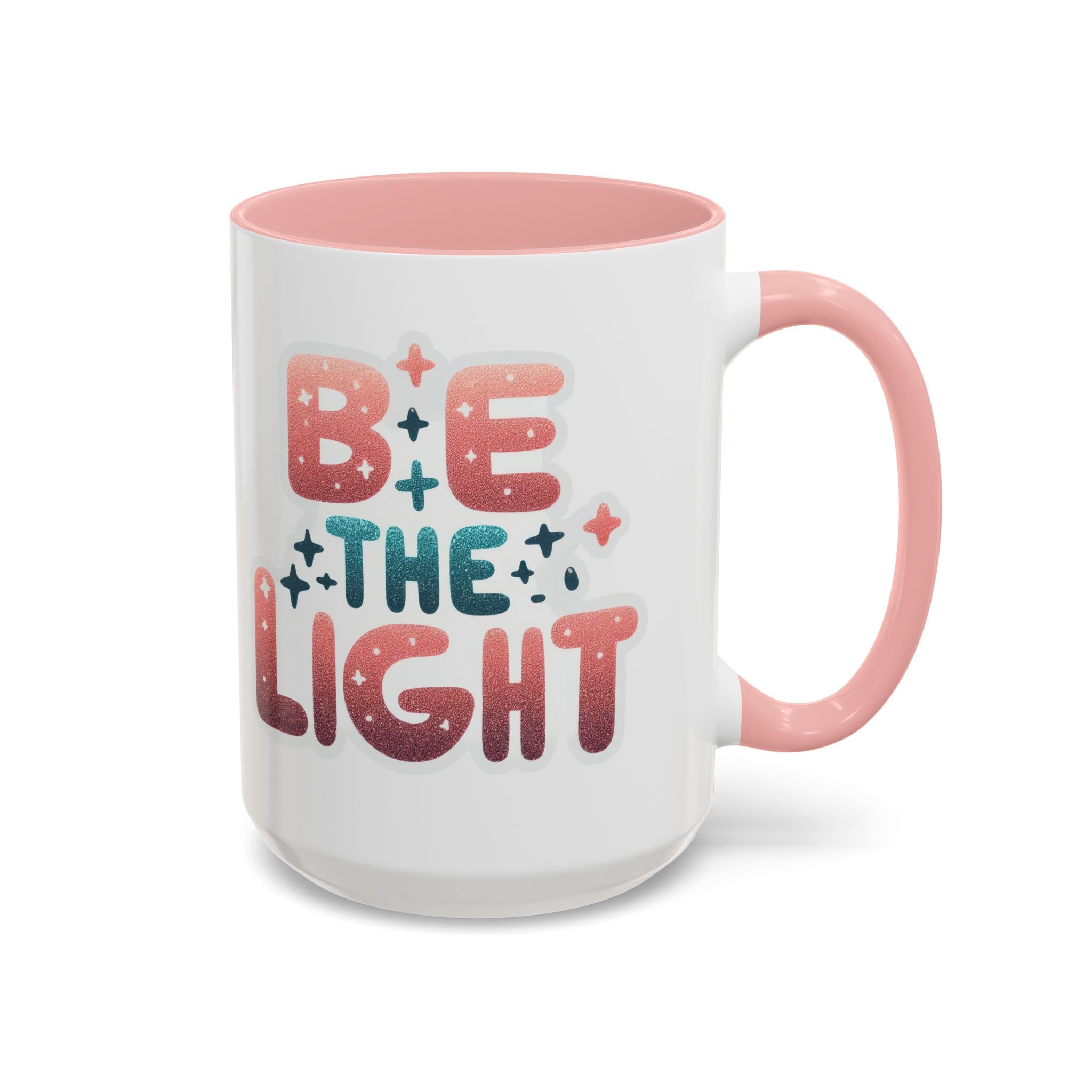 Be the Light Accent Coffee Mug — Inspirational Positive Message Ceramic Mug
