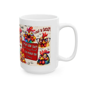 Funny Rooster Mug, attitude sarcasm Coffee Cup for Animal Lovers, Gift for Birthdays, Holidays, & Coffee Enthusiasts