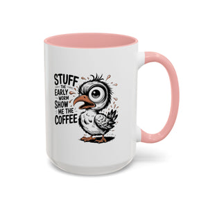 Quirky Coffee Mug with Owl Design | Gift for Coffee Lovers, Unique Office Mug, Fun Morning Coffee Cup, Bird-Themed Mug, Early Bird Gift