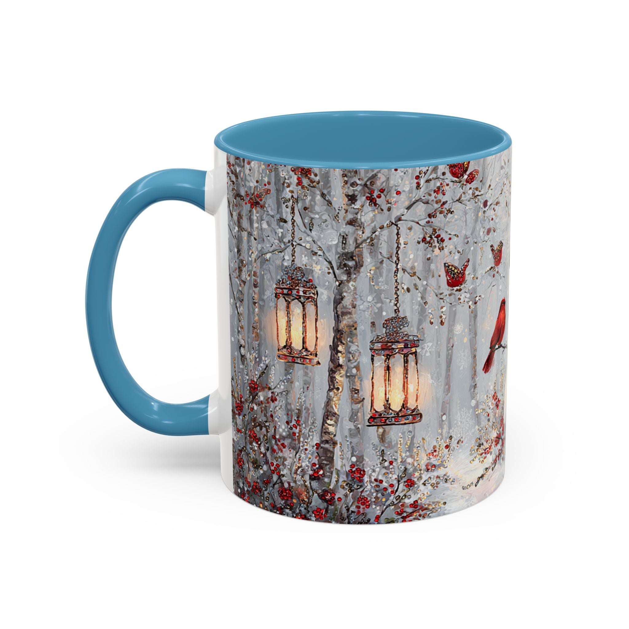 Winter Wonderland Coffee Mug - Snowman & Cardinals Design (11/15oz)