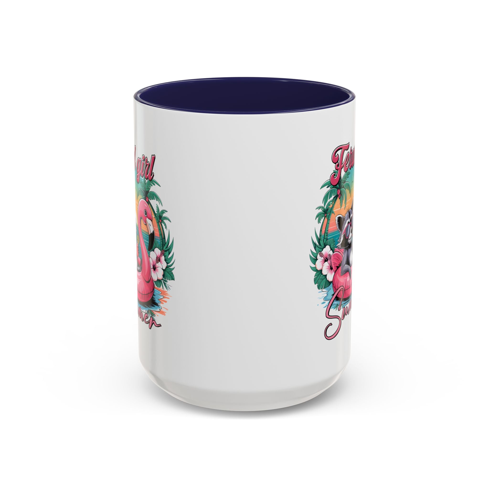 Feral Girl Summer Coffee Mug - Accent Design for Animal Lovers