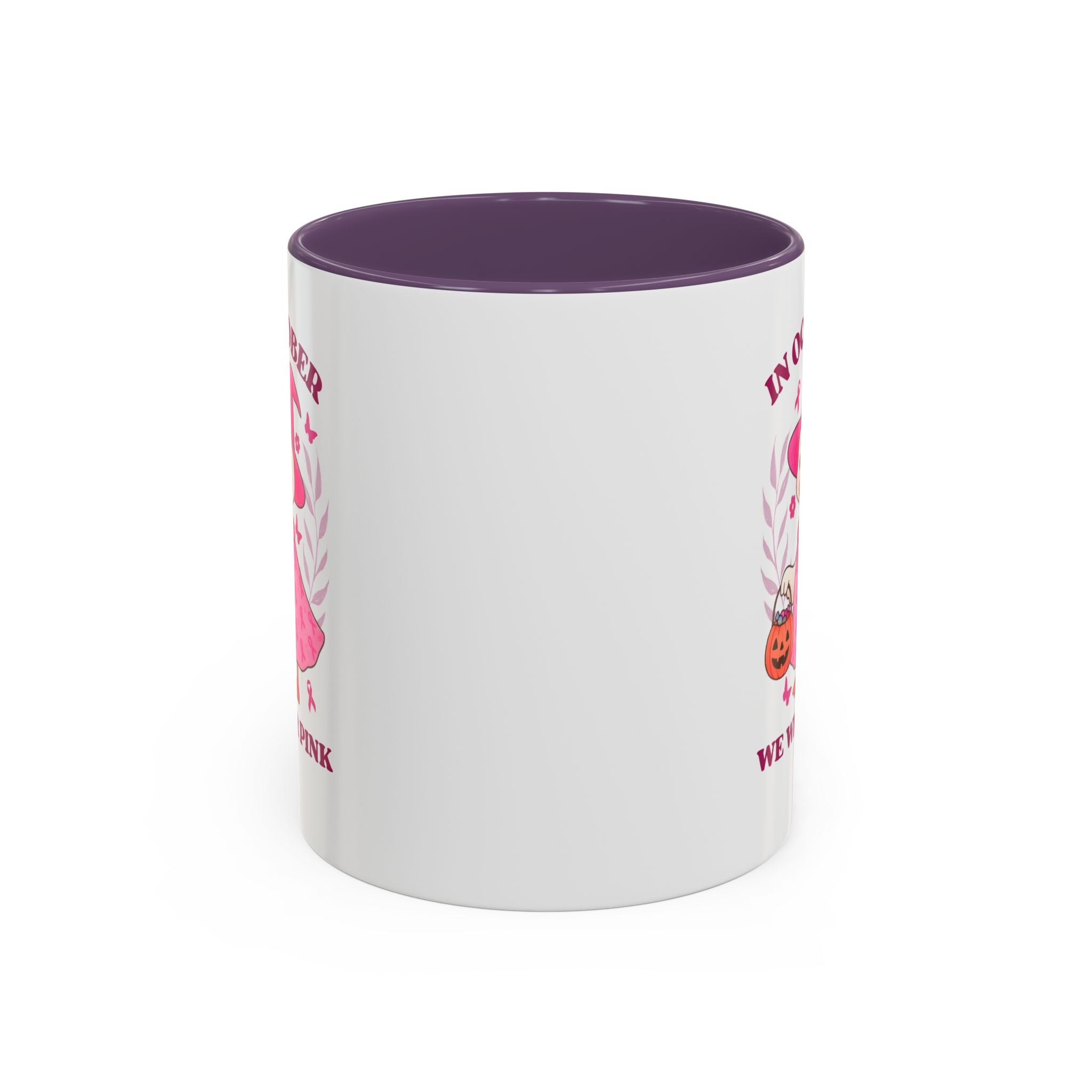 Halloween Breast Cancer Awareness Coffee Mug | October 2023 Gift, Pink Ribbon Mug, Spooky Coffee Cup, Cute Duck Mug, Fall Decor