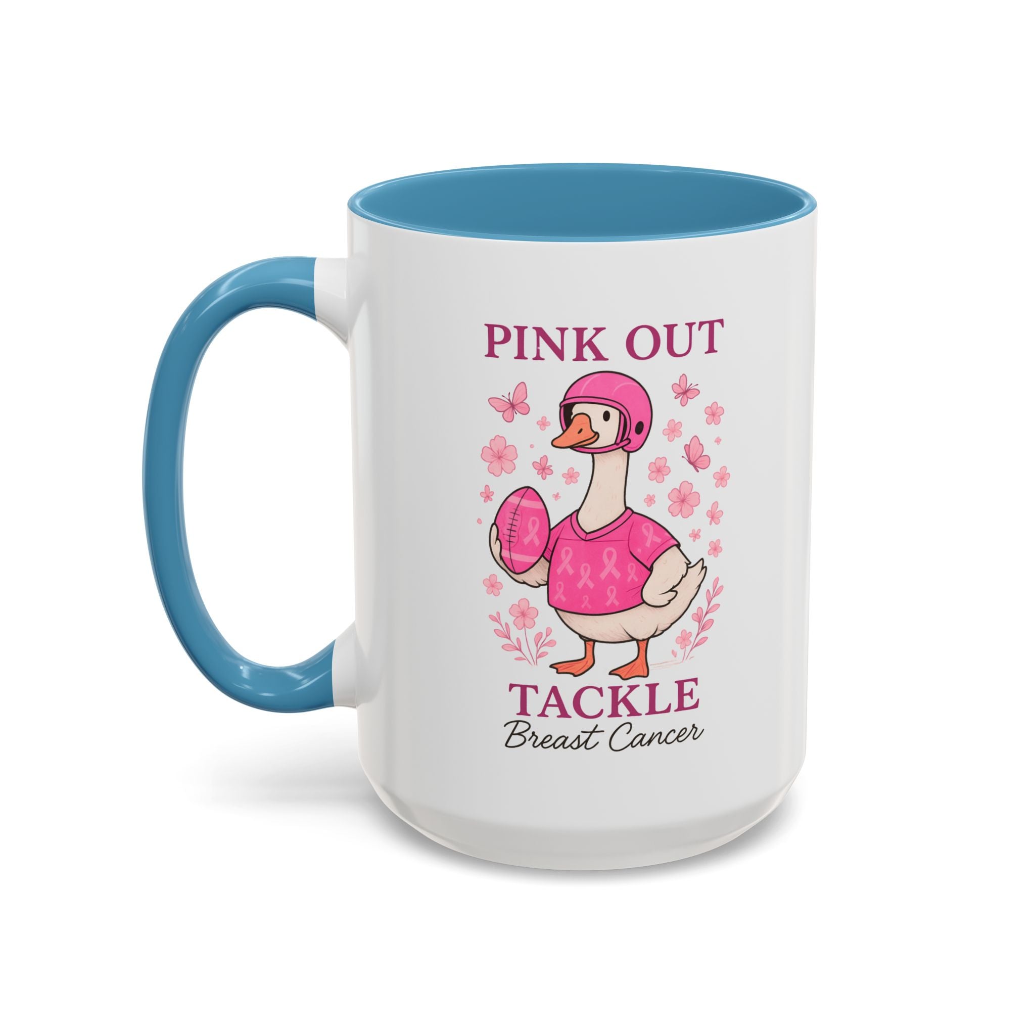 Breast Cancer Awareness Coffee Mug, Pink Out Tackle Duck Design, Supportive Gift for Fighters & Survivors, Cheerful Office Decor, [...]
