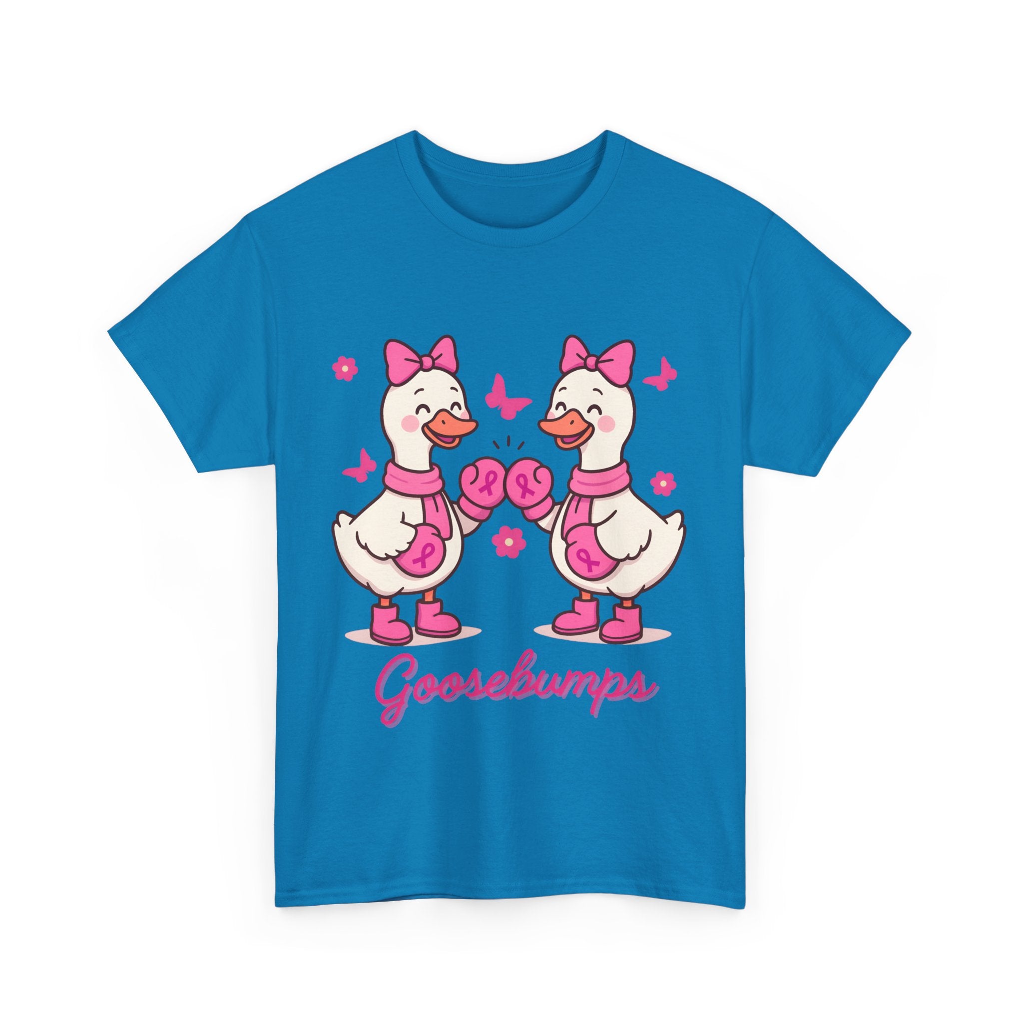 Cancer awareness Goosebumps Unisex Cotton Tee for Animal Lovers, Gift for Friends, Casual Wear,