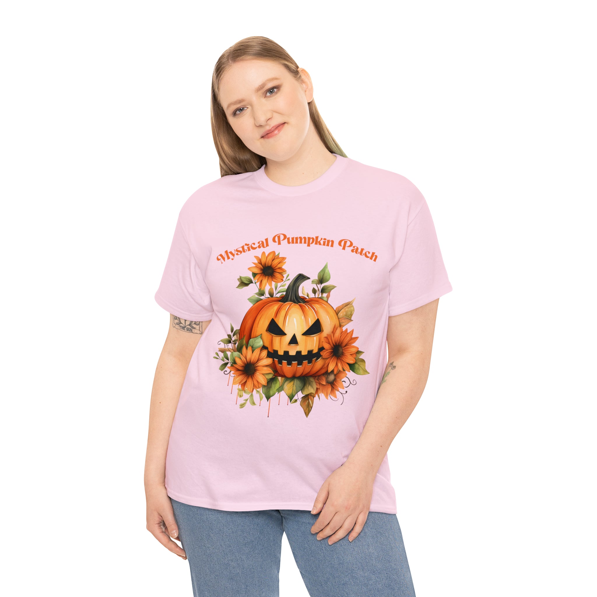 Halloween unisex t shirt mystical pumkin patch fall fun stocking stuffer Unisex Heavy Cotton Tee