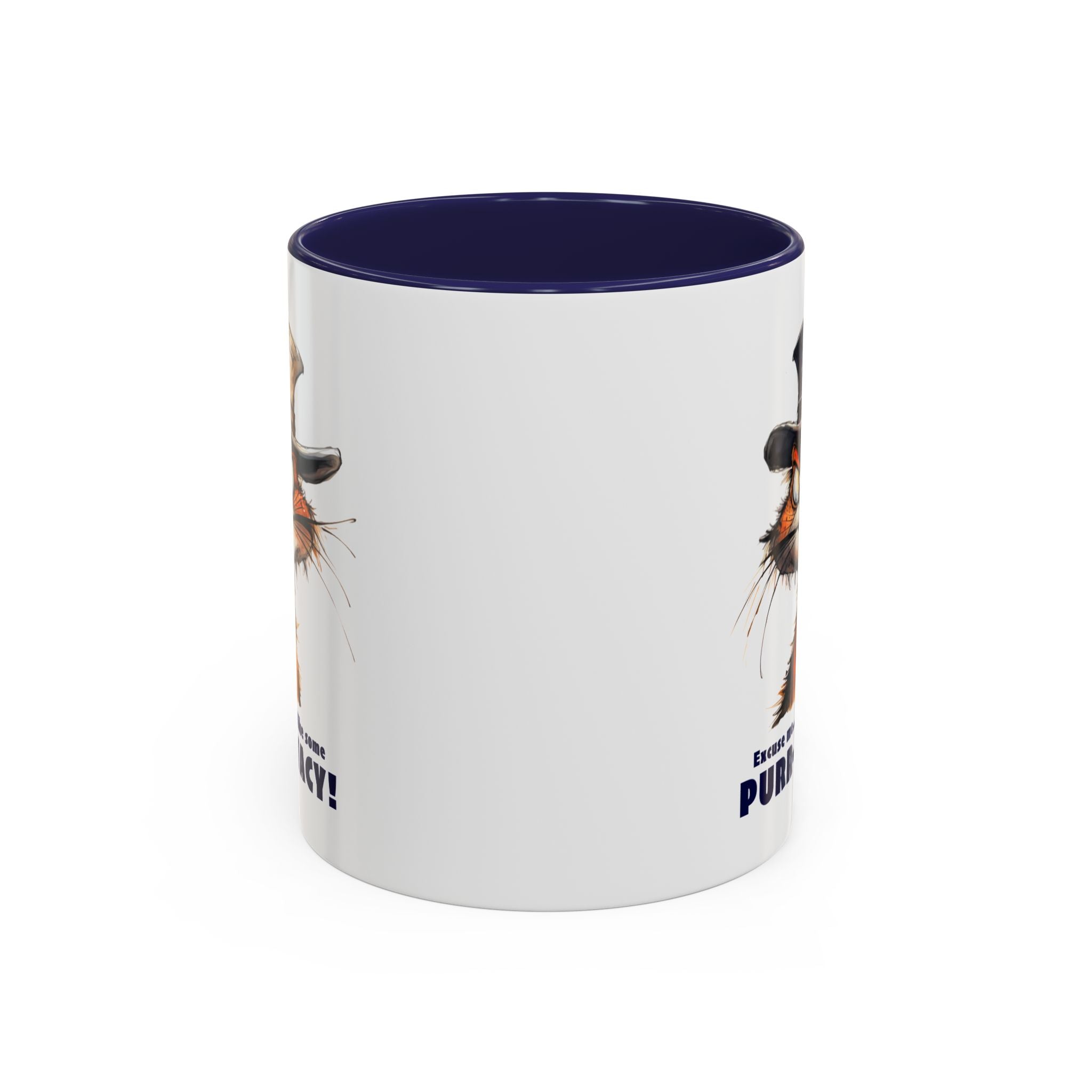 Funny Cat Coffee Mug - Purr-ivacy & Puppy Humor, Gifts for Cat Lovers, Home Office Accessories, Birthday, Pet Owner Mug