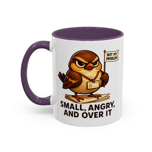 Funny Owl Coffee Mug, not my problem  Small Angry Owl Cup, Coffee Lover Present, Quirky Office