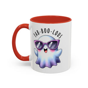 Fab-Boo-Lous Ghost Coffee Mug | Cute Halloween Mug, Fun Gift for Ghost Lovers, Spooky Seasonal Decor, Adorable Tea Cup
