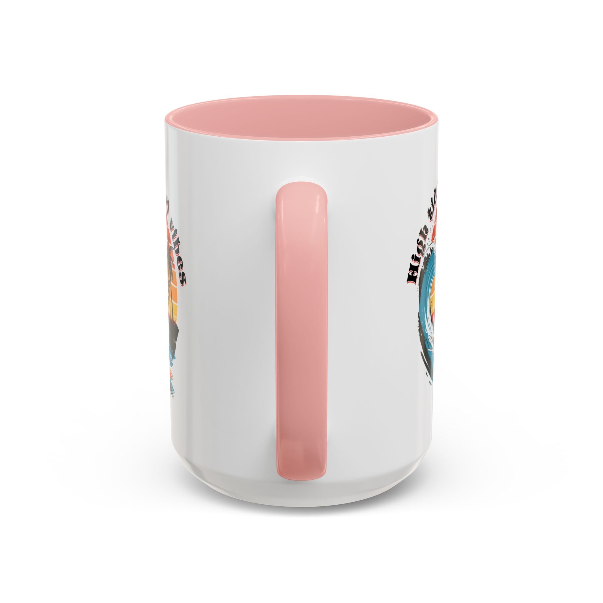 Surfing Cat Coffee Mug - High Tides & Good Vibes - Beach Lover Gift animal lover funny
