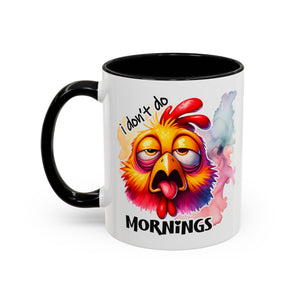 Funny Morning Coffee Mug, Humor Mug, Gift for Coffee Lovers, Sleepy Chicken Mug, Cute Drinkware, Holiday Present