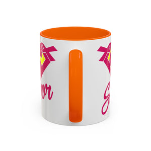 Survivor Mug 11oz & 15oz | Cancer Awareness, Motivational Gift, Empowerment, Superhero Theme, Unique Coffee Cup