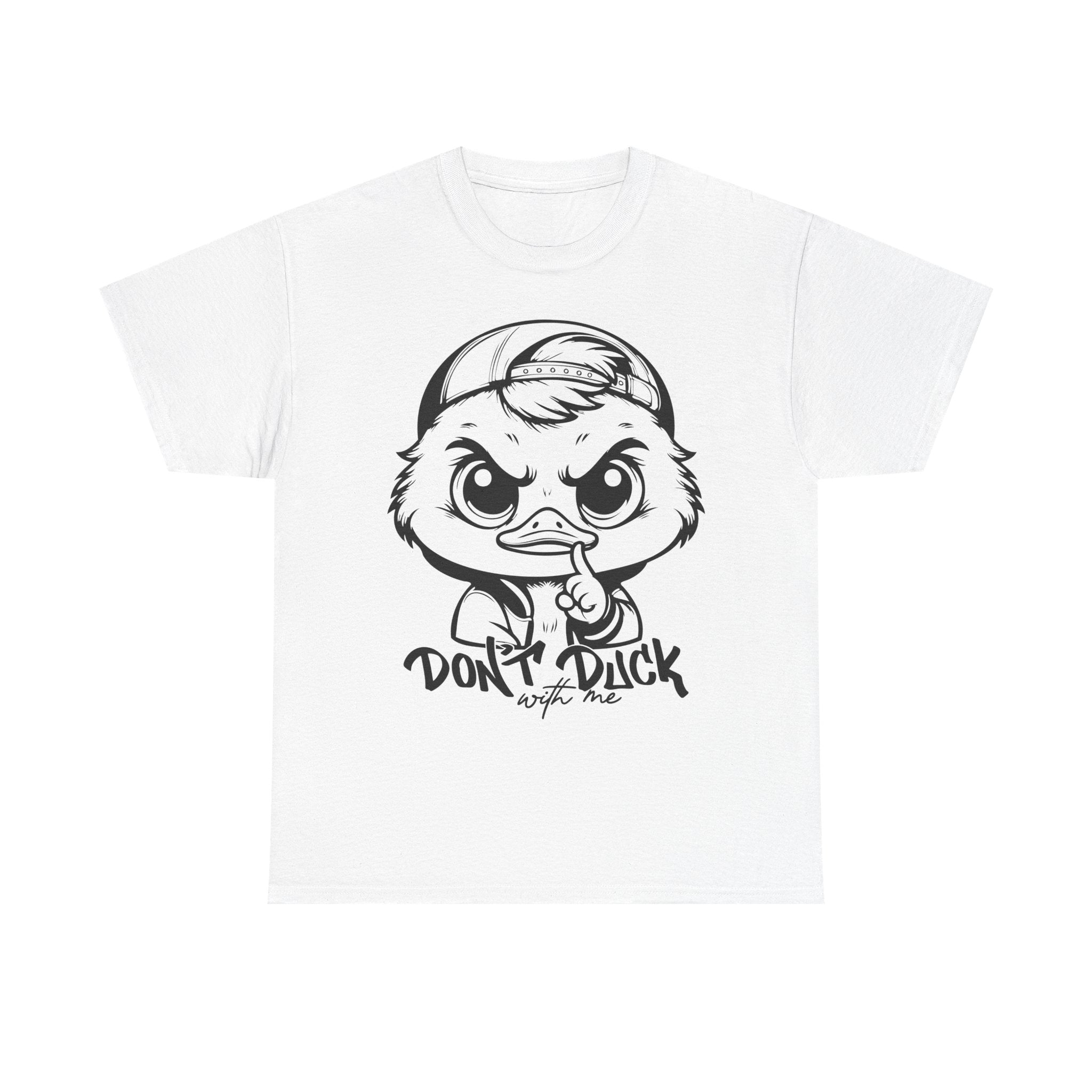 Don't Duck With Me Unisex Heavy Cotton Tee - Fun Cartoon Design Perfect for Casual Days