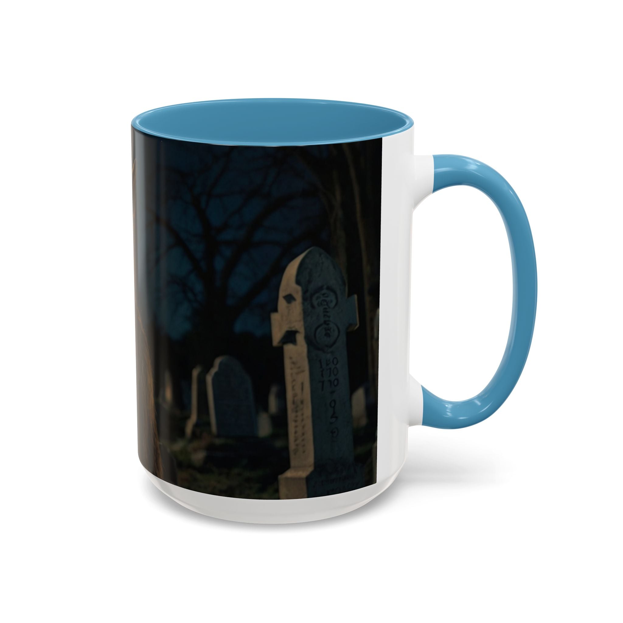 halloween werewolf full moon growl Howling Wolf Accent Coffee Mug - 11 & 15oz