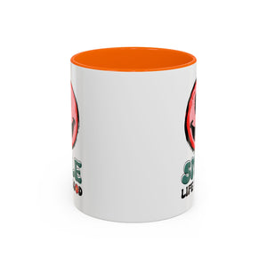 Smiley Face Accent Coffee Mug - "Smile, Life is Good" - 11oz & 15oz
