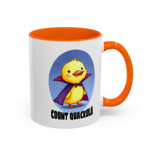Cute Count Quackula Accent Coffee Mug - Adorable Gift for Coffee Lovers, Halloween Decor, Chick Collectors, Quirky Kitchen