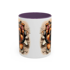 German Shepherd Accent Coffee Mug | Dog Lover Gift, Tasty Hot Beverage Cup, Pet Themed Kitchenware, Animal Adoption Cup, Unique Pet Gift