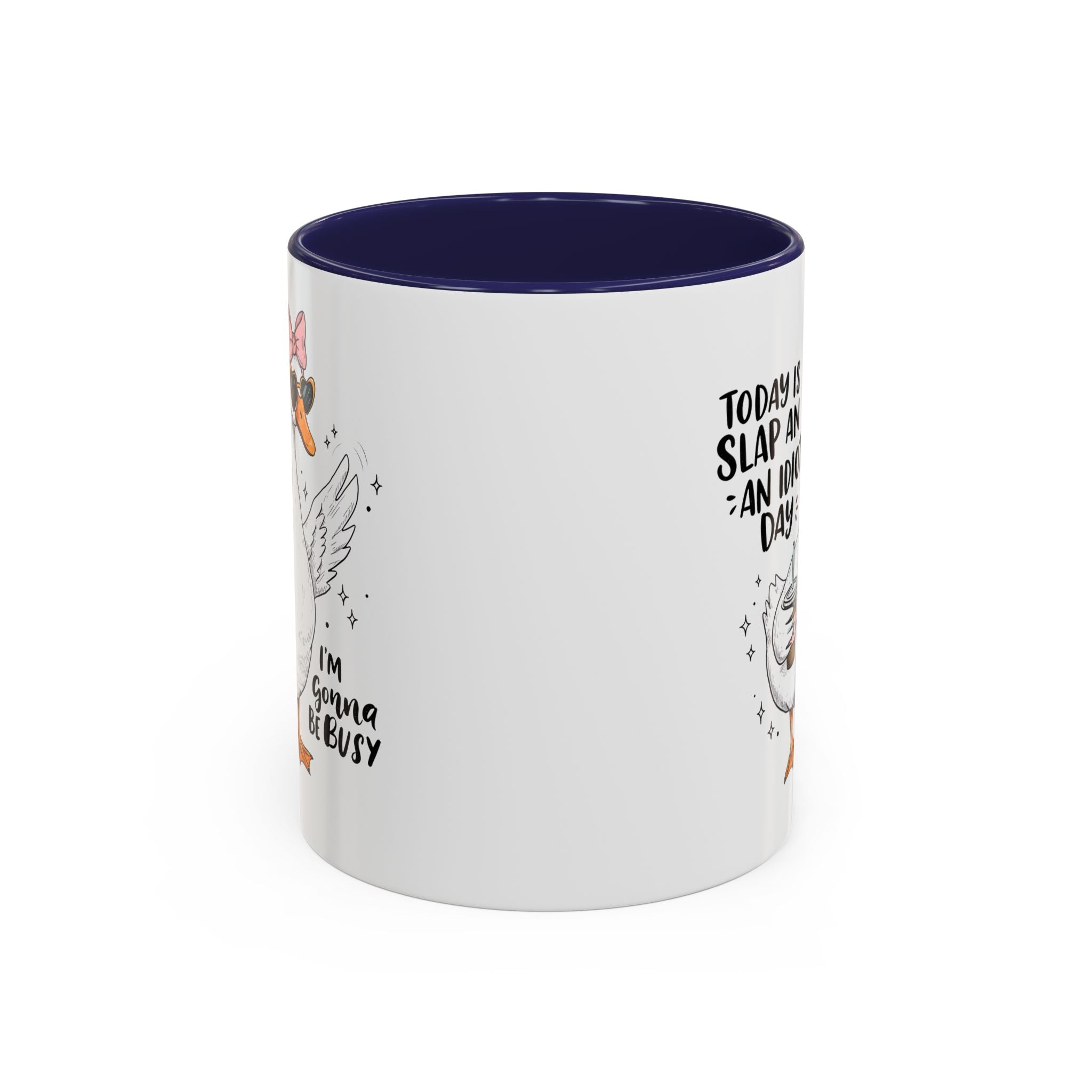 Funny Goose Coffee Mug - Slap an Idiot Day adult humor joke
