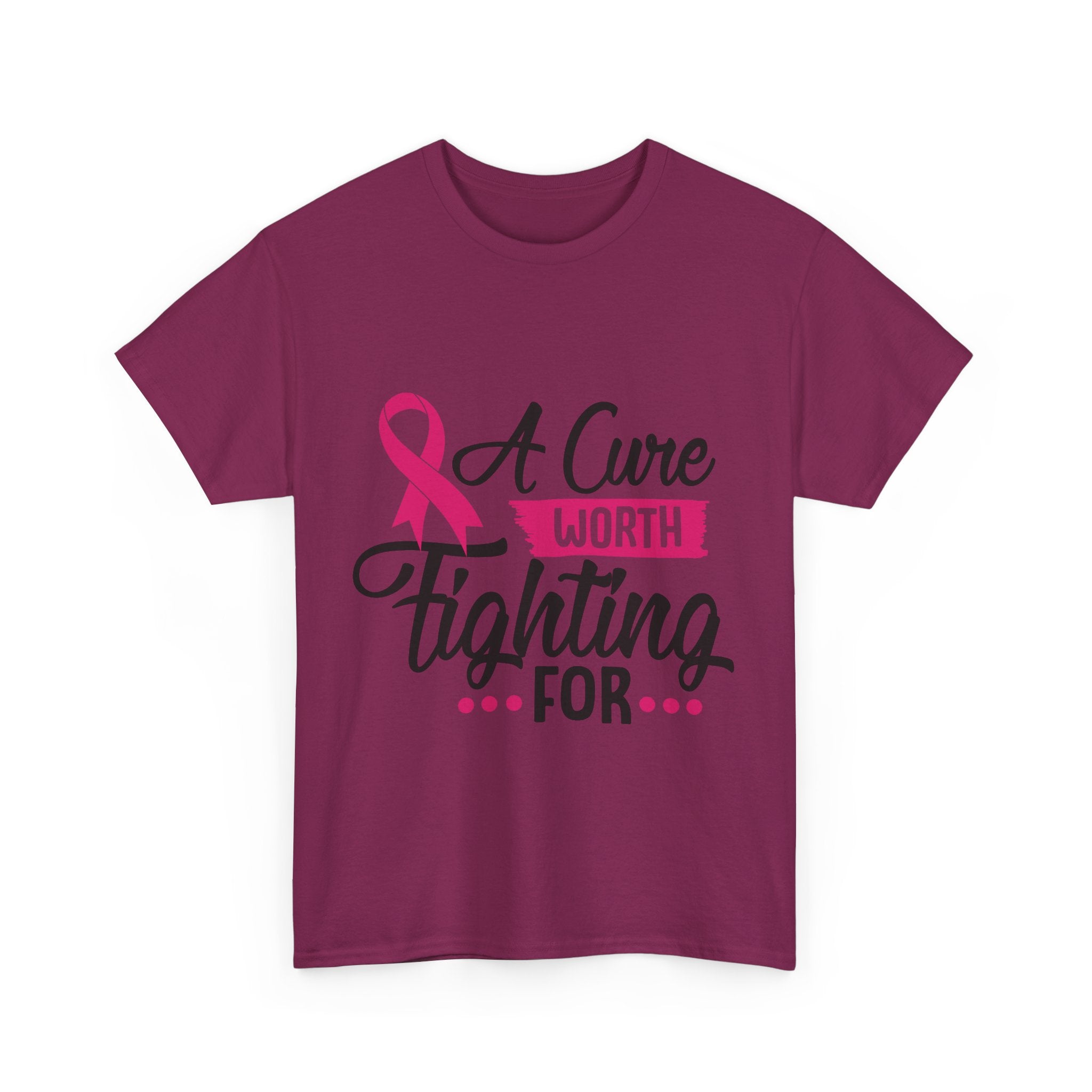 Breast Cancer Awareness Tee, A Cure Worth Fighting For Shirt, Unisex Support T-Shirt, Gift for Hope and Strength, Fundraising Apparel