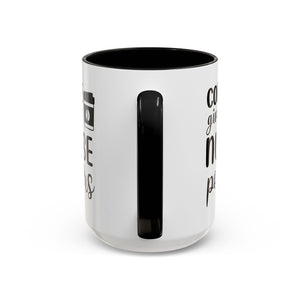 Nurse Coffee Mug, Funny Gift for Nurses, Coffee Lover's Mug, Black Accent Tea Cup, Motivational Nurse Gift