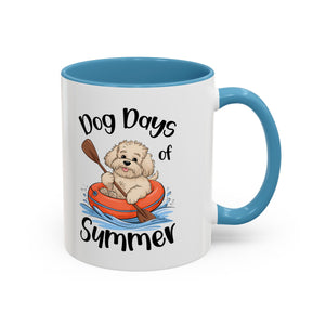 Dog Days of Summer Coffee Mug, Cute Dog Mug, Pet Lover Gift, Summer Vibes, Beach Decor, Fun Pet Cup, Canoeing Dog Design